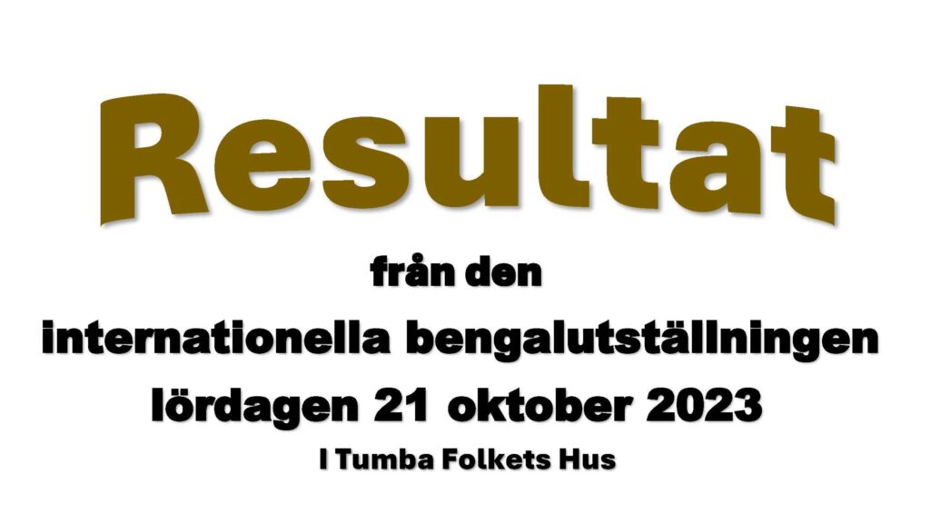 Resultat Från Bengalshowen 1 Cr